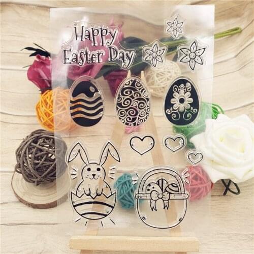 Hot selling Rabbit eggs alphabet transparent clear stamp / silicone seal roller stamp DIY scrapbook album / card production