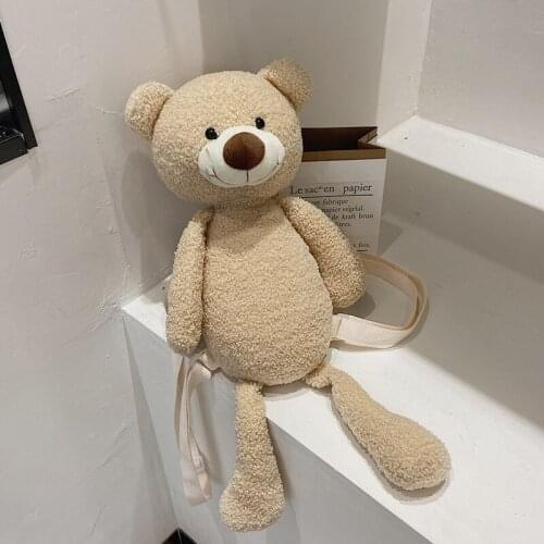 Cute Teddy Bear Plush Toy Stuffed Animals Bear Plush Backpack Bag for Girls Boys Birthday Gifts