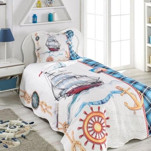 My blanket Sailor One Personality Quilted Bedspread Custom Colorful Printed Stylish Design Breathable Fabric Washable Can Be Ironed
