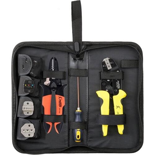 PARON 4 In 1 Wire Crimper Engineering Ratcheting Terminal Crimping Pliers Bootlace Ferrule Crimper Tool Cord End Terminals