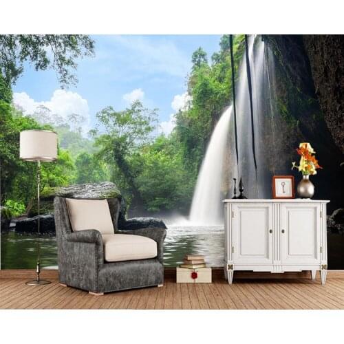 Papel de parede Park Waterfalls Stones National Park Crag Nature photo wallpaper ,living room TV sofa wall bedroom custom murals