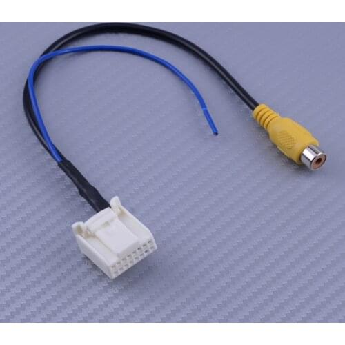 DWCX 1Pc Reverse Rear View Parking Backup Camera Video Extension Navigation DVD Adapter Cable Plug fit for Toyota Camry 7th
