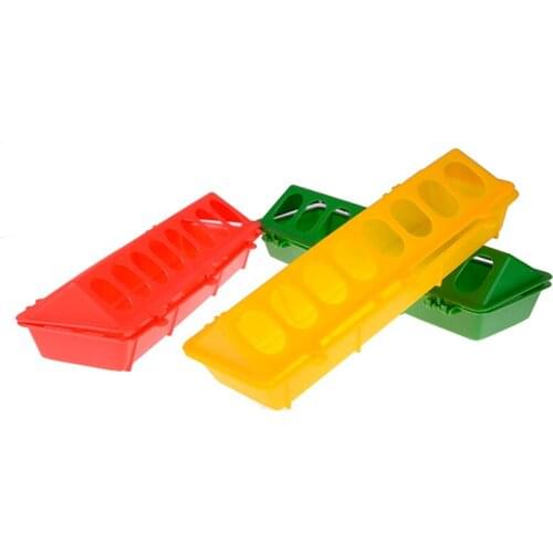 Plastic Pheasant feeding bucket Quality Chick Flip-Top Poultry Ground Feeder Chicken Poultry Feeder Trough Chicken farming tool