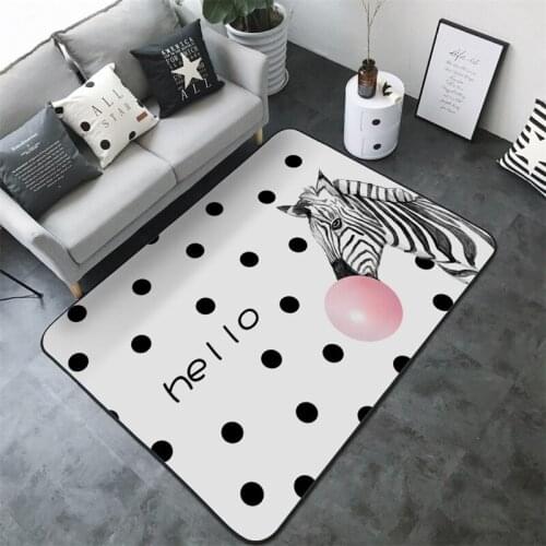 Nordic Simplicity Kids Rugs Cartoon Animals Baby Play Mat Thick Living Room Bedroom Carpet Children Room Eco-friendly Floor Mats