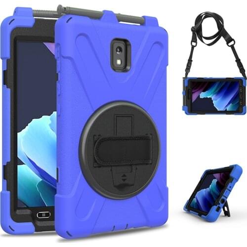 Silicone Cover for Samsung Galaxy Tab Active 3 8.0 Shockproof Case 2020 T570 T575 T577 Kids Durable Cover with Shoulder Strap