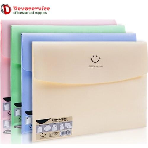 A4 File Bag Waterproof Book Paper File Folder Bag Archivadore Design Document Storage PP Material Rectangle Office School Supply