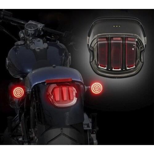 Motorcycle Led Brake Tail Light 12v Fit For Dyna FXSTB for Softail Sportster Road King Electra Glide Road Glide
