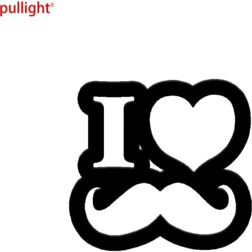 I Love Mustache Funny JDM Car Truck Laptop Decal Vinyl Sticker