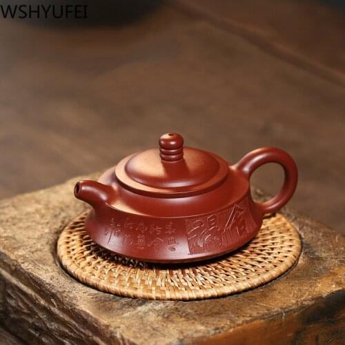 Yixing tea pot purple clay teapot Raw ore Purple mud Chinese Famous handmade Tea set kettle tea infuser custom Authentic 140ml