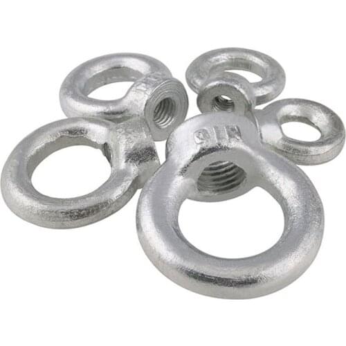 1PCS Zinc Circle Ring Nut M6 M8 M10 M10 M12 Rings Screw Nuts Carbon Steel Fastener