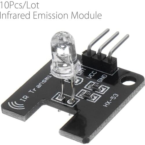 10Pcs/Lot Electronic Block Infrared Emission Module IR Transmitter Infrared Sensor Module With LED