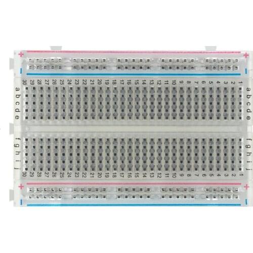 10PCS Transparent mini bread board / breadboard 8.5CM x 5.5CM 400 holes DIY 10PCS