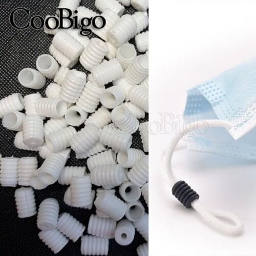 100PCS Silicone Cord Locks Toggles Drawstrings Adjustable Lanyard Buckle Elastic Cord Adjuster Non Slip Stopper button