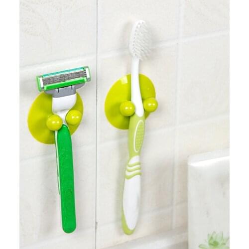 4pcs Multifunctional PVC Material Bathroom kitchen Vacuum Sucker Hook Wall Hanger Strong Suction Force