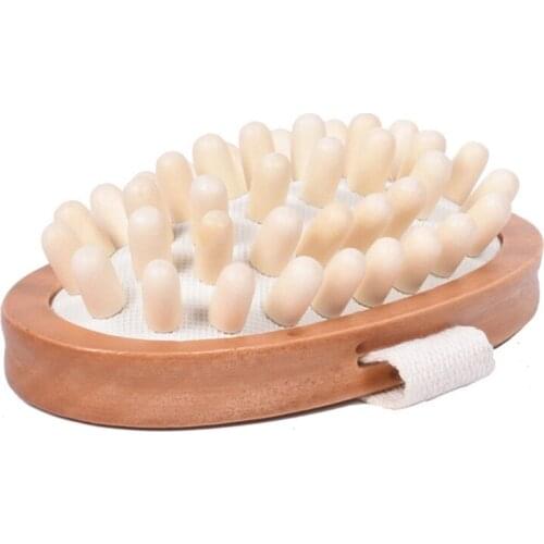 Wood Massage Circulation Brush for Cellulite and Improved Lymphatic Drainage Shower Bath Massager SPA Skin Brushes