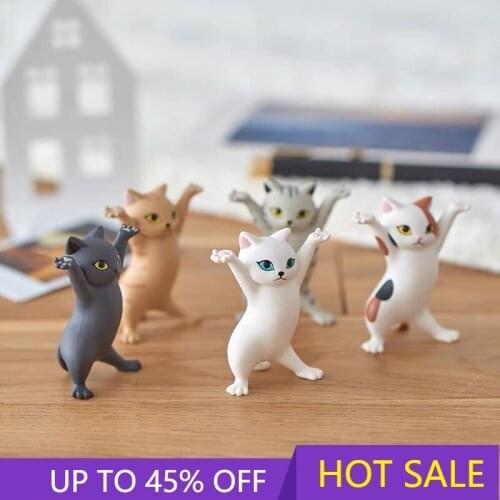 Cat Airpods Holder for iPods Pen Holder New Coffin Dancing Animals Figurines Child Gift Ornamernt Desk Decorations Funny Toys