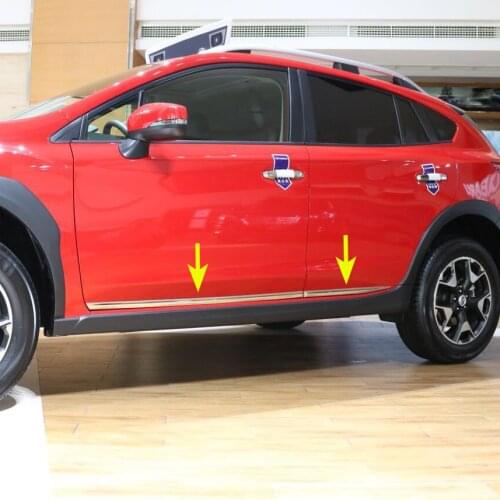 For Subaru Crosstrek Impreza XV 2018 2019 2020 Chrome Door Body Skirts Trim Molding Accessories
