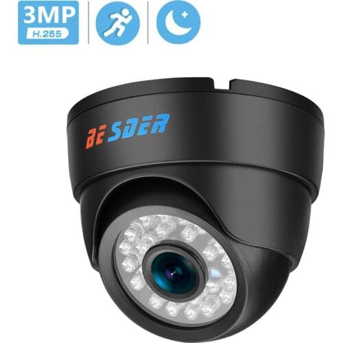 BESDER H.265 3MP 2MP IP Camera Indoor Dome Video Surveillance CCTV Cameras Motion Detect Recording P2P ONVIF Night Vision Camera
