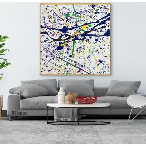Oil Painting Pigment Abstract Wall Art Poster Modern Minimalist Canvas Painting Studio Home Decoration Frameless Print Photo