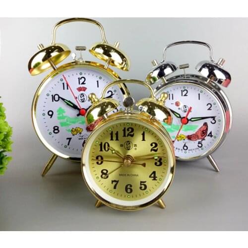 Manually-wound mechanical alarm clocks energetically lazy retro metal mechanical clockwork small alarm clock free shipping