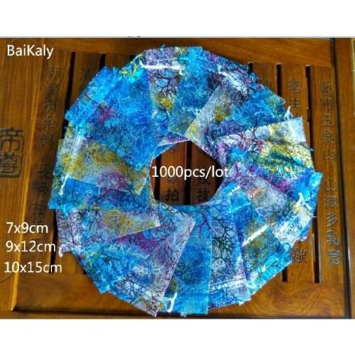 Wholesale 1000pcs 7x9 9x12 10x15cm Organza bag Wedding Christmas Party Favors Gift Bag Jewelry Packaging Bags & drawstring Pouch