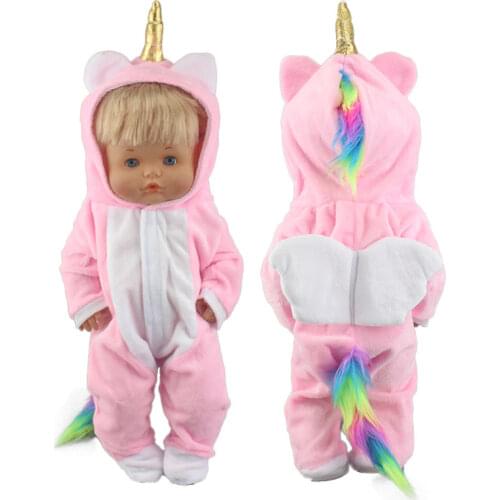 2021 Lovely Plush clothes Fit 41cm Doll Nenuco Purple Long Sleeves T-shirt Purple Dots Pants With Hat