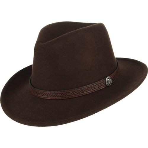 Fashion Women Men Fedoras Western Cowboy Hat Lady Sombrero Hombre Metal Piece Decoration Cowgirl Jazz Sun Caps Size 57CM