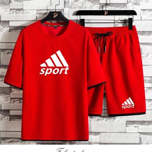 2021 Men Jersey Casual Tracksuit Short Sleeve basketball Training Summer Suit T-Shirt+Shorts 2 Piece Set Quality Running Clothes