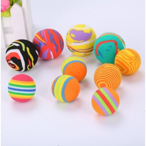 Cat Multicolor Ball Self-Hi Toy Ball Foam Ball Pet Toy Size Random Interactive Rubber Dog Ball Pet Dog Cat Toy Puppies Chew Toy