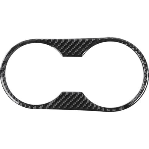 Soft Real Carbon fiber Front Water Cup Holder Trim Fit Forfor Jeep Wrangler JK 2011-2017