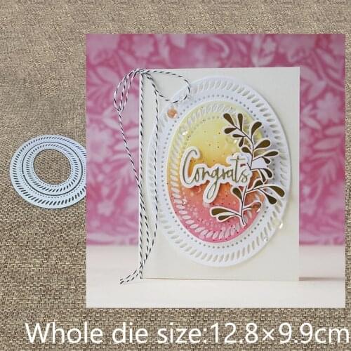 New Design Craft Metal stencil mold Cutting Dies lace ovals decoration scrapbook die cuts Album Paper Card Craft Embossing