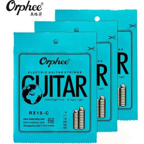 Orphee RX15-C 009-042 Electric Guitar Strings Nickel Alloy String Super Light Tension guitar Accessories 3 set