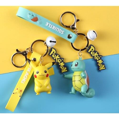 Takara Tomy Pokemon Genuine Kawaii Keychain Cartoon Creative Pikachu Movable Doll Accessories for Men and Women Birthday Gifts