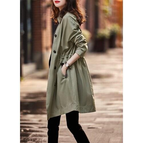 Windbreaker Womens Middle-aged Long, Small and Slim, British Style Is Versatile, Early Spring