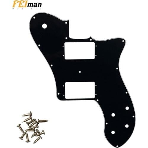 Pleroo Guitar Parts Pickguard for Mexico/USA 72' Reissue/RI Tele Deluxe Style Scratch Plate Replacement