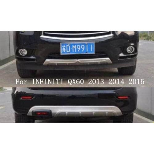 Stainless steel Front + Rear Bumper Protector Guard Skid Plate Fits For INFINITI QX60 2013 2014 2015