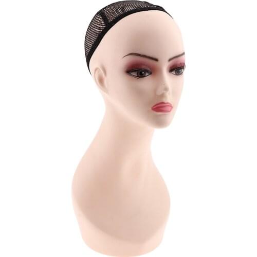 Female Mannequin Head Model Wig Making Stand Hat Rack Cap Sunglass Display Stand Training Head