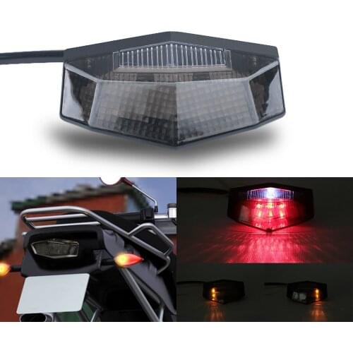 1PC Motorcycle Motorbike LED Stop Tail Number Licence Plate Lamp Light For Honda for Cruiser for Chopper Dirt Bike ATV off-road