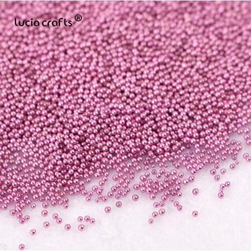 Lucia Crafts 1mm Acrylic Loose Beads No Hole Pearls Beads For DIY Crafts Jewelry Making Decor 25g/lot E1221