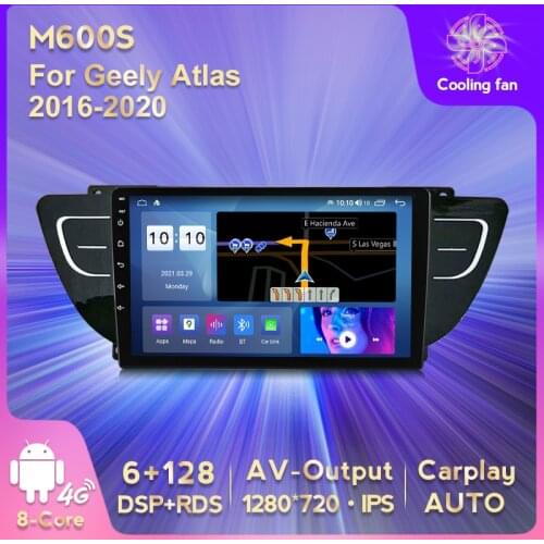 Car video player Car Media Android 10 4G Car Radio RAM 6G ROM 128G RDS DSP For Geely Atlas 2016-2020 Carplay support TPMS