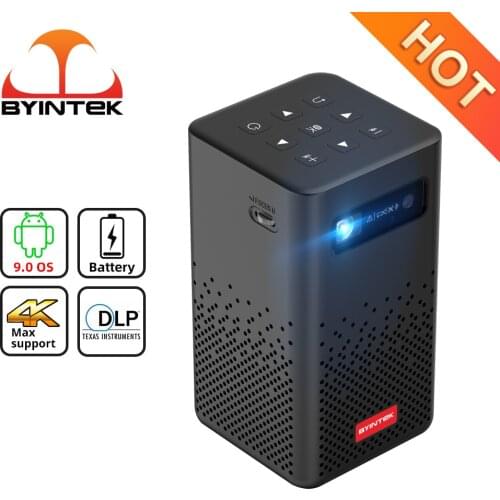 BYINTEK P20 Portable Pico Smart Android Wifi Screenless TV lAsEr LED DLP Projector for Mobile Smartphone 1080P 4K