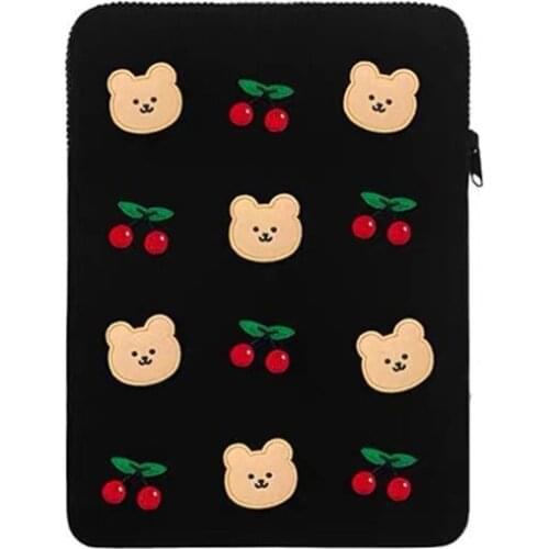 Girls Case For Ipad Pouch Cute Cartoon Bear Tablet iPad Pro 9.7 10.5 11 inch Laptop Inner Bag Fashion Sleeve bag