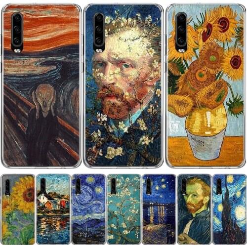 Van Gogh oil painting Phone Case For Huawei Mate 30 20 10 P40 P30 P20 P10 Pro Lite P Smart Z Plus 2019 2018 Cover Coque