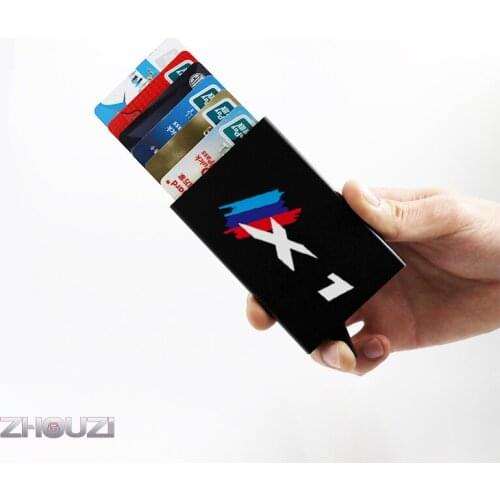 Anti-theft ID Credit Card Holder Men Women Porte Carte Thin Aluminium Wallets Pocket Case For Bmw X1 E84 F48 Auto Accessories