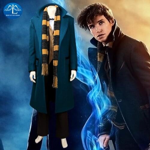 Movie Fantastic Beasts and Where to Find Them Newt Scamander Cosplay Costume Halloween Costumes For Men Full Set Custom Made