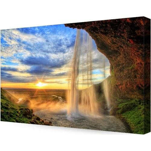 Canvas Picture The Waterfall in Seljalandfoss Giclee Print on Canvas Wall Art for Home Decor For Living Room Drop shipping