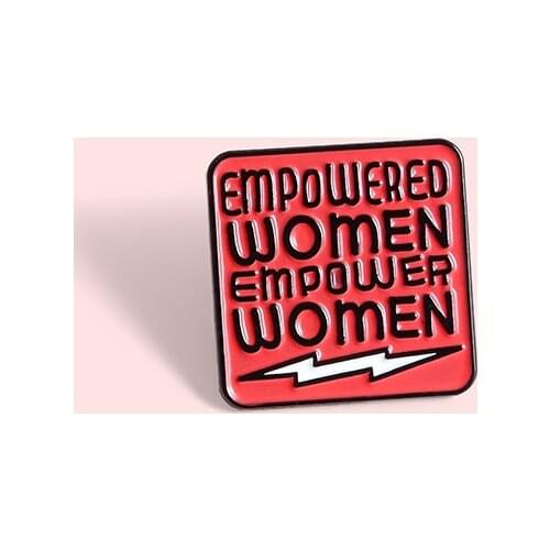 Red cartoon feminism brooch feminism enamel sealed lapel pin pin creative fashion enamel lapel jewelry gift