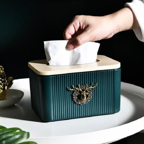 Creative Nordic Tissue Boxes Storage Modern Luxury Napkins Paper Living Room Tissue Boxes Table Organiser Box Home Decor DG50TB