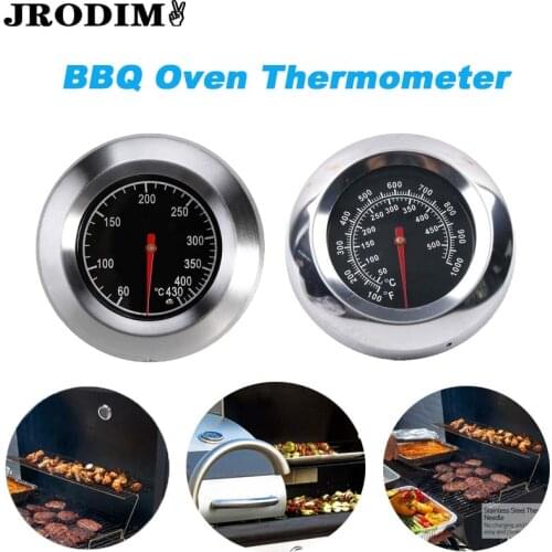 Kitchen BBQ Tools Accessories Oven Thermometer Stainless Steel BBQ Thermometer Mini Dial Temperature Gauge for Outdoor Camping