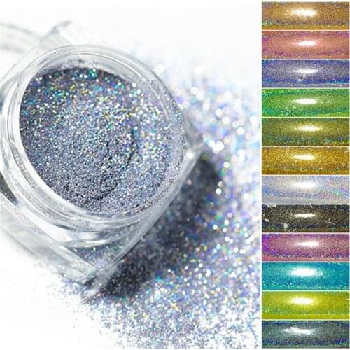 Laser Nail Glitter Powder Chrome Shimmer Sequins UV Gel Polish Flakes for Nails Art Pigment Decorations Accesorios Manicure